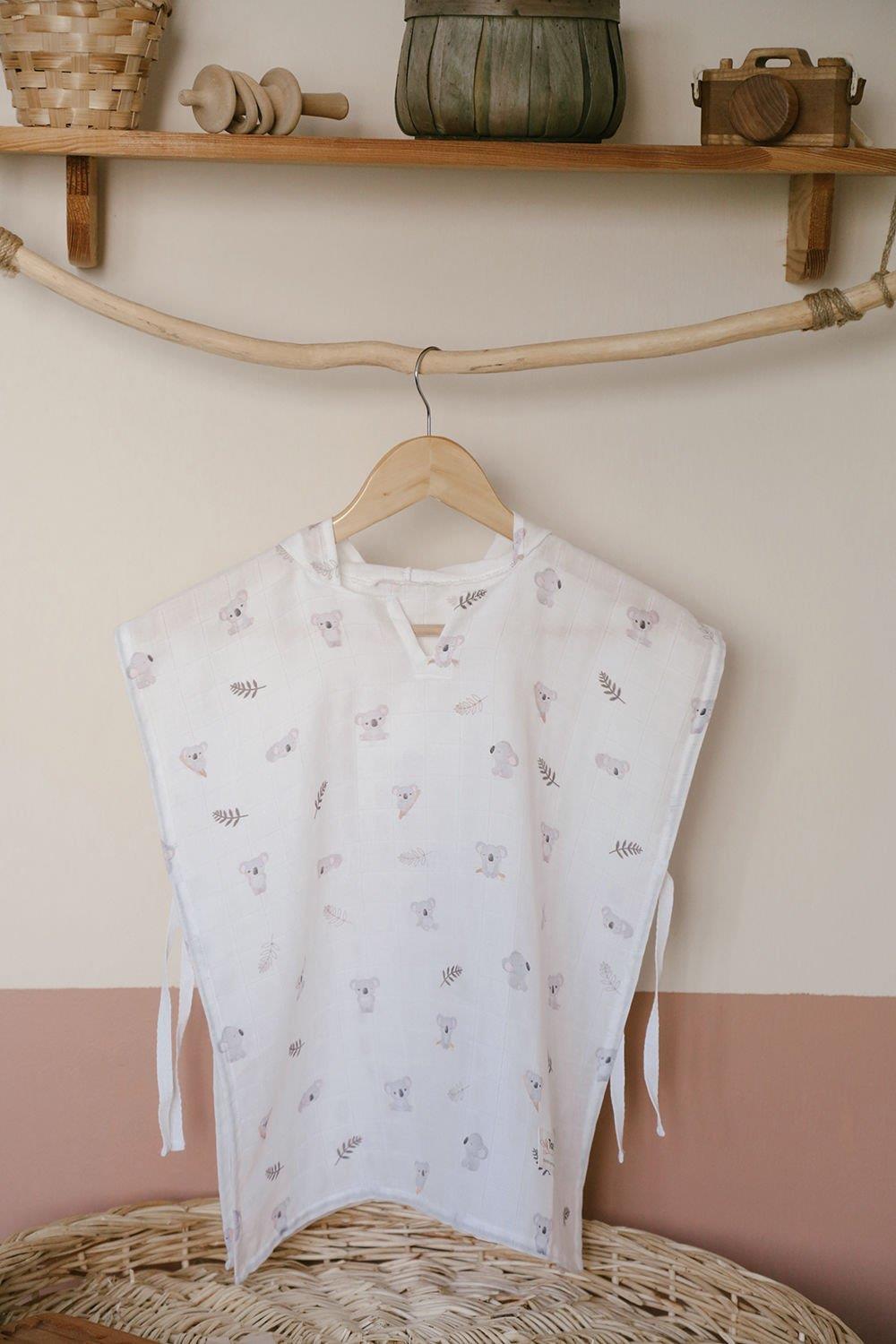 Koala 100% Cotton Muslin Poncho – 1-5 Years