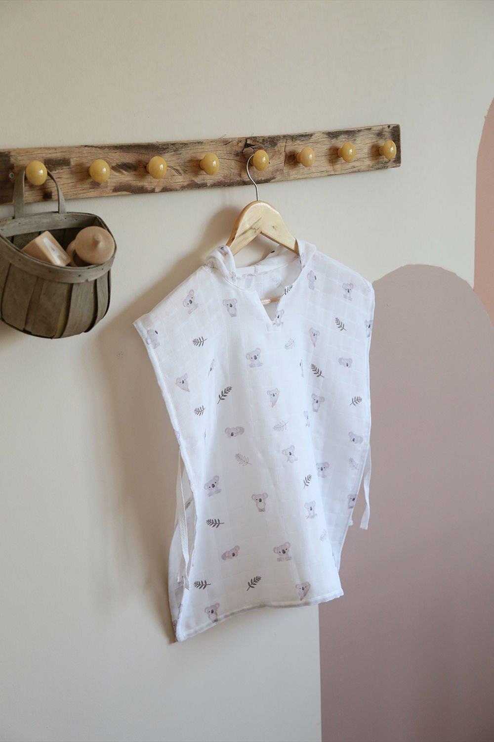 Koala 100% Cotton Muslin Poncho – 1-5 Years