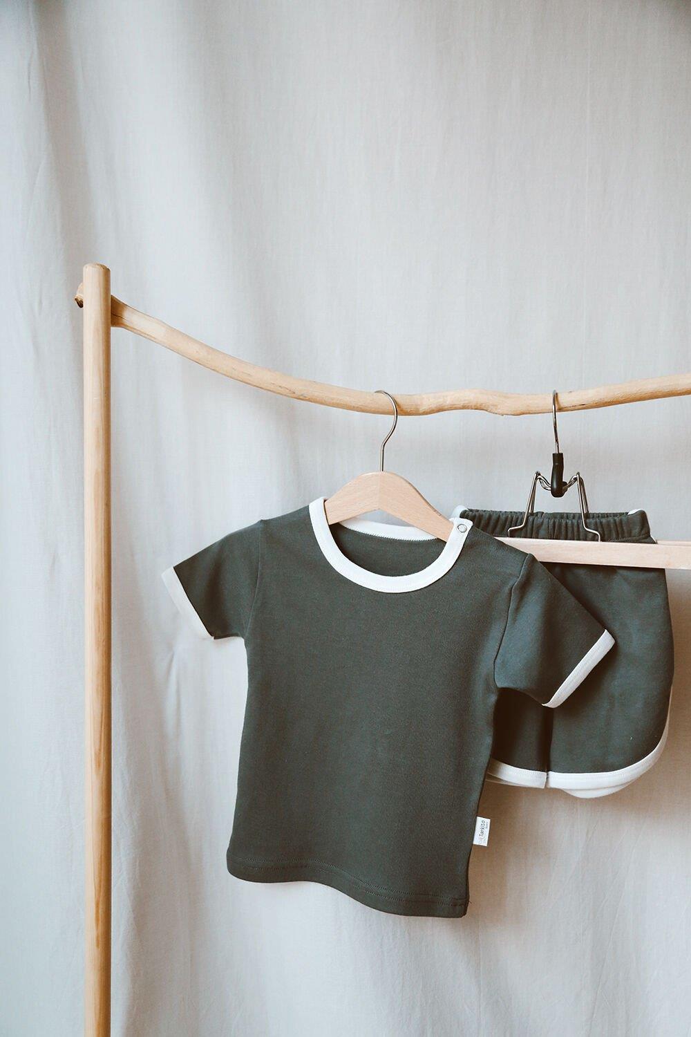 Summer Vibes | Anthracite 100% Cotton T-shirt & Shorts Set