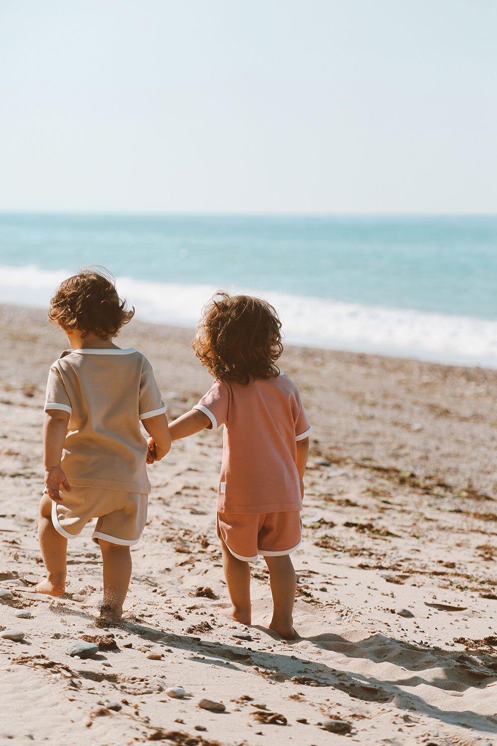 Summer Vibes | Blush 100% Cotton T-shirt & Shorts Set – Baby and Kids