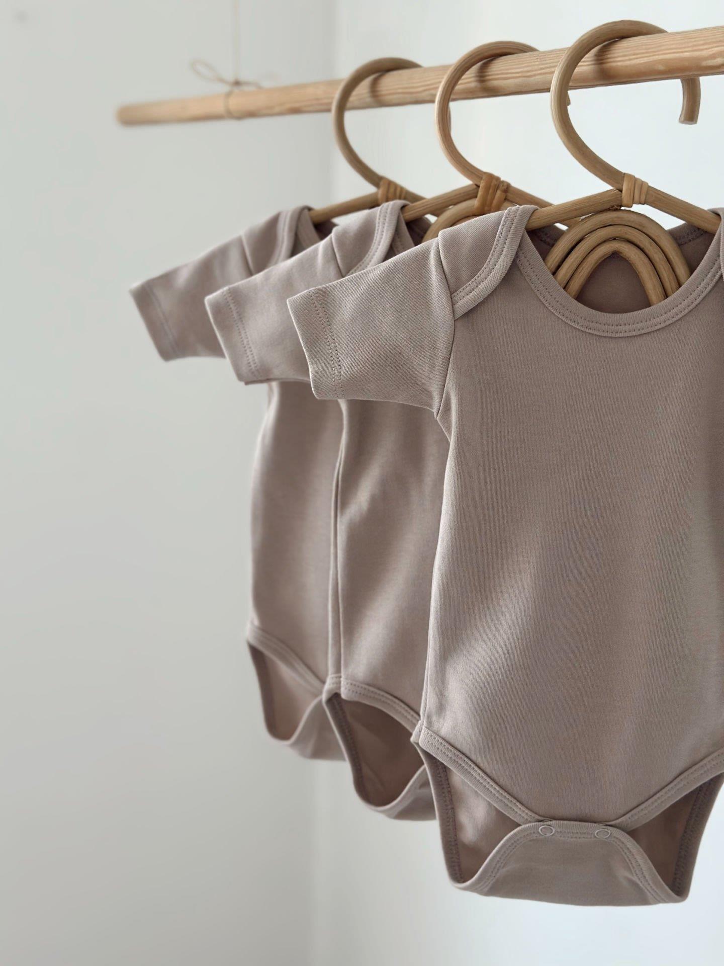 Mink 100% Cotton Oeko-Tex® Certified Short Sleeve Bodysuit Set – 3-Piece, 5-Piece, 7-Piece