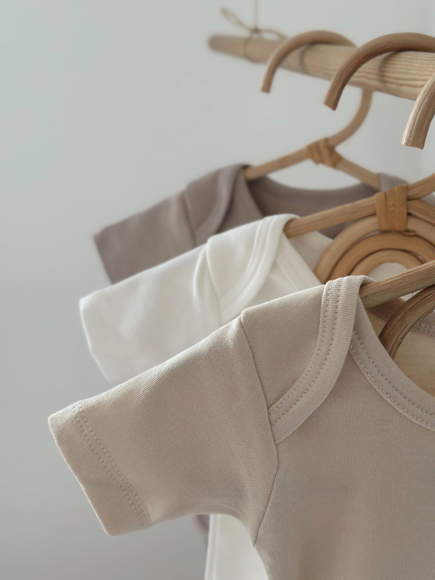 100% Cotton Oeko-Tex Certified Short Sleeve Bodysuit Set – Set of 3