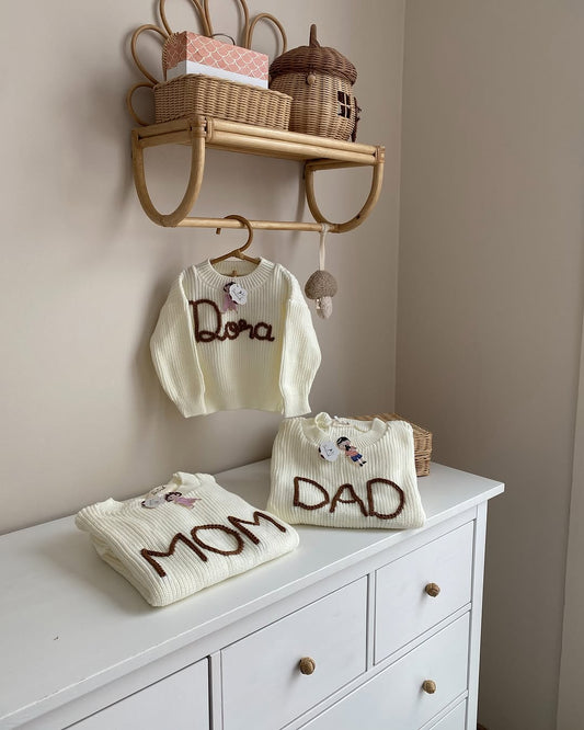 Hand-Knitted Sweater & Beanie Set