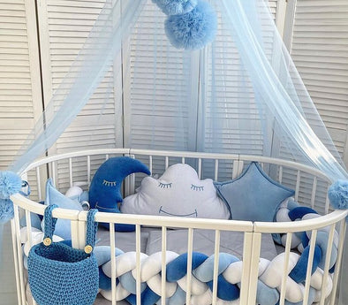 Soft Blue Baby Crib Set