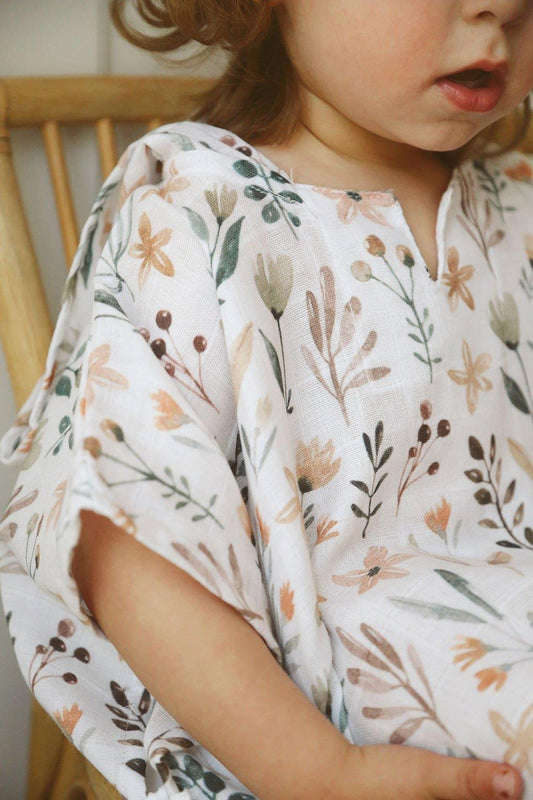 Mediterra 100% Cotton Muslin Poncho – 1-5 Years