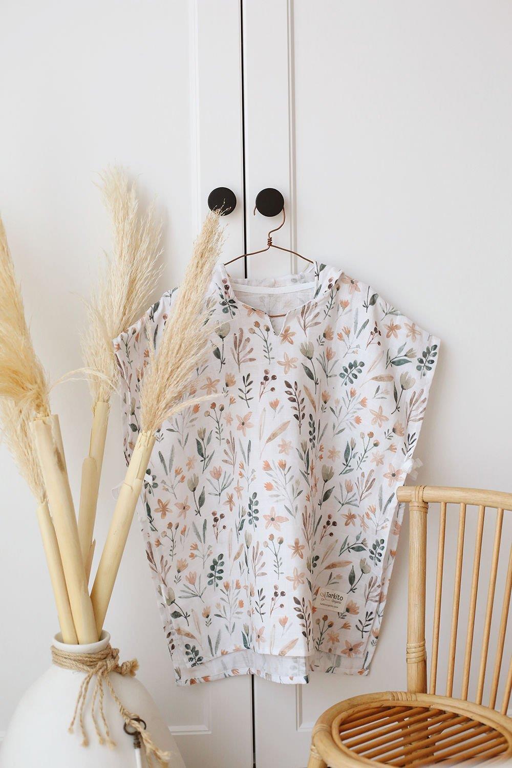Mediterra 100% Cotton Muslin Poncho – 1-5 Years