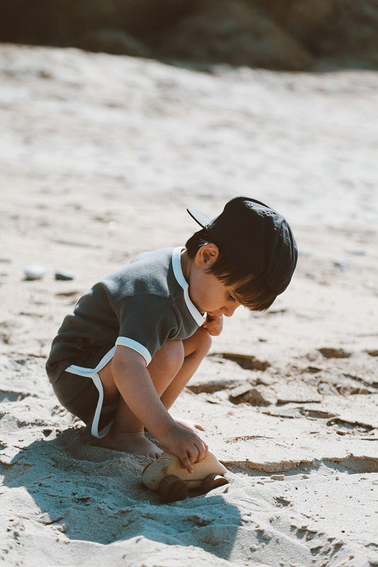 Summer Vibes | Anthracite 100% Cotton T-shirt & Shorts Set