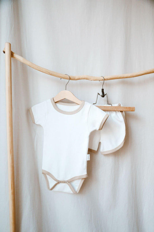 Summer Vibes | Ivory Snap-Button Body & Shorts Set – Baby and Kids